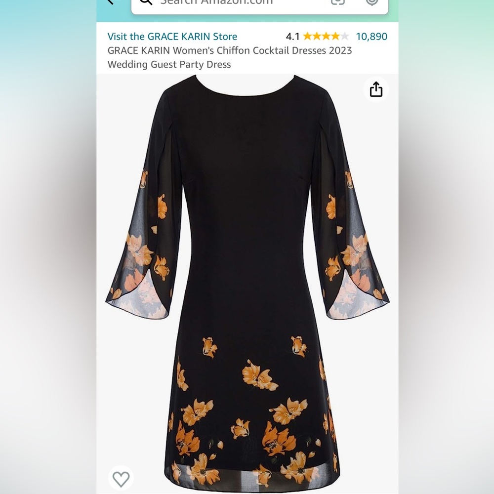Women’s chiffon cocktail dress
